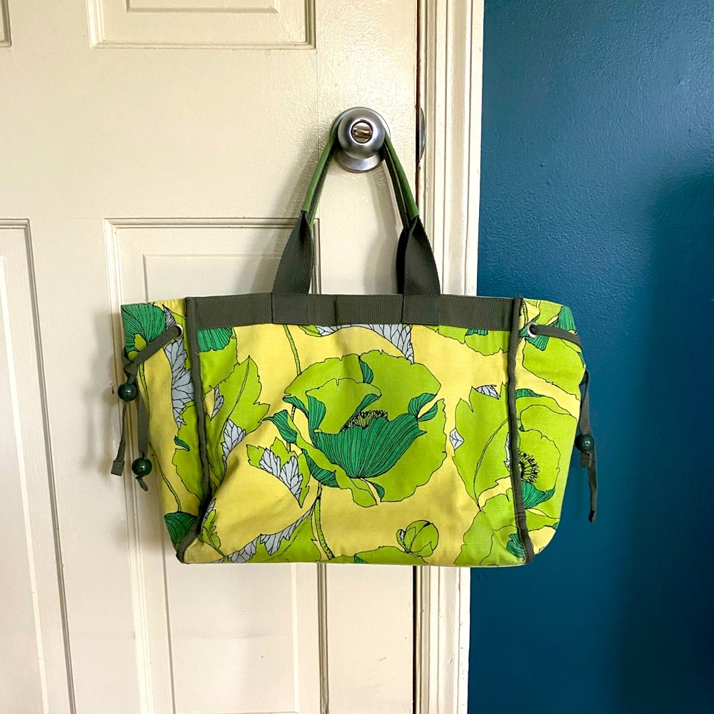 Green Floral Old Navy tote